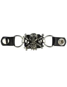 Comprar Extensor Para Chaleco Calavera Con Rosa Botones De Presión a precio de oferta