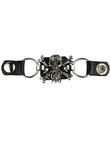 Comprar Extensor Para Chaleco Calavera Con Rosa Botones De Presión a precio de oferta