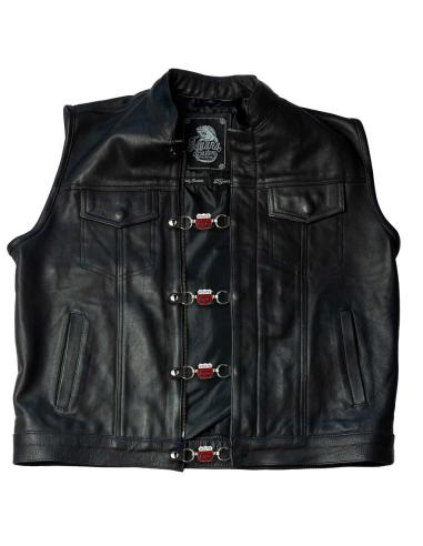 WAISTCOAT EXTENDER WITH RED ROUTE 66 SYMBOL AND SNAPS BUTTONS