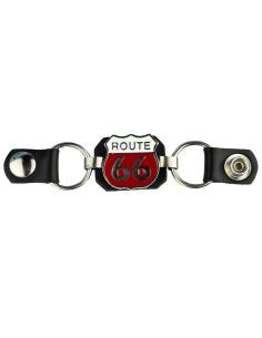 WAISTCOAT EXTENDER WITH RED ROUTE 66 SYMBOL AND SNAPS BUTTONS