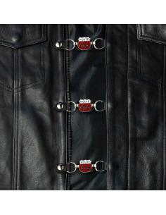 WAISTCOAT EXTENDER WITH RED ROUTE 66 SYMBOL AND SNAPS BUTTONS 2