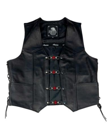 WAISTCOAT EXTENDER WITH RED MALT CROSS AND PRESS STUDS