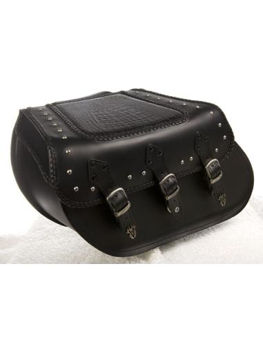 Comprar Alforja Piel Rigida 38 Litros  Superstar Black-Lizard a precio de oferta