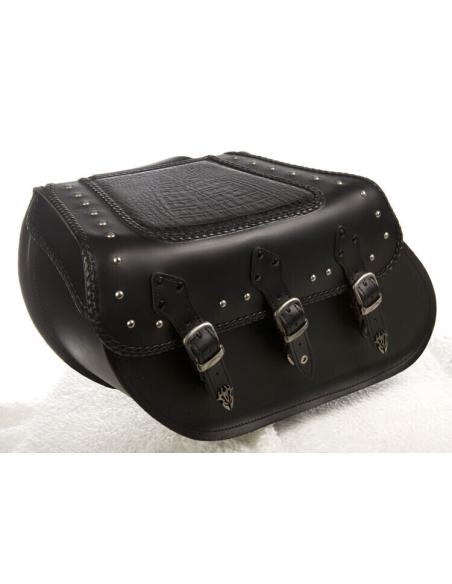 Comprar Alforja Piel Rigida 38 Litros  Superstar Black-Lizard a precio de oferta