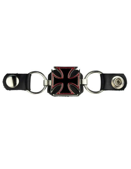 Comprar Extensor De Chaleco Con Cruz De Malta Negra Y Botones De Presión a precio de oferta