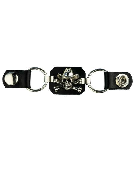 COWBOY SKULL WAISTCOAT EXTENDER AND SNAP BUTTONS