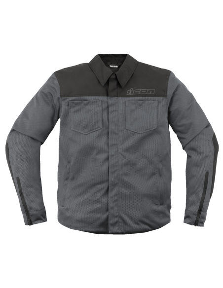 CAMISA ICON UPSTATE MESH CE VENTILADA CINZA
