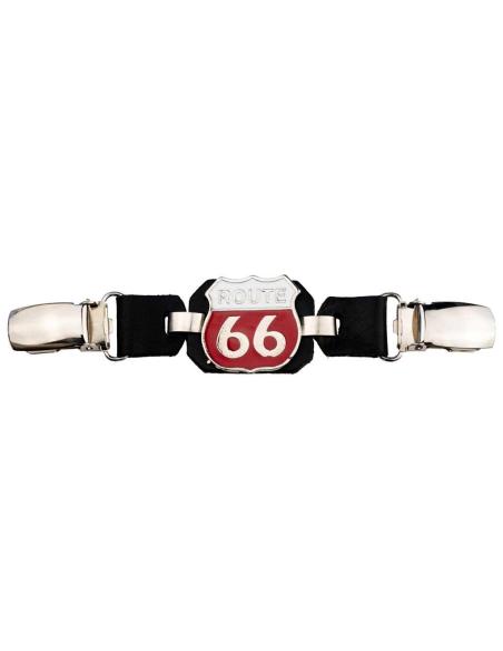 GILET AVEC FERMETURE À CLIP, SYMBOLE DE LA ROUTE 66 ROUGE