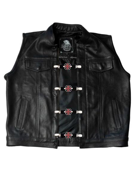 RED MALT CROSS WAISTCOAT EXTENDER WITH CLIP CLOSURE