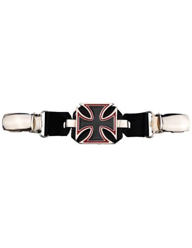 EXTENSOR DE COLETE PRETO MALT CROSS COM FECHO DE CLIPE