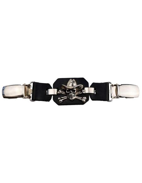 COWBOY SKULL WAISTCOAT EXTENDER WITH CLIP FASTENING