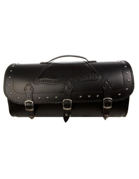 DOSKAS" BLACK-LIZARD HARD LEATHER TRUNK
