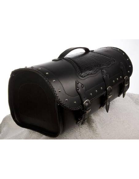 DOSKAS" BLACK-LIZARD TOP CASE EN CUIR RIGIDE