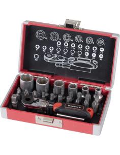 MINI RATCHET SET WITH 1/4' METRIC BITS