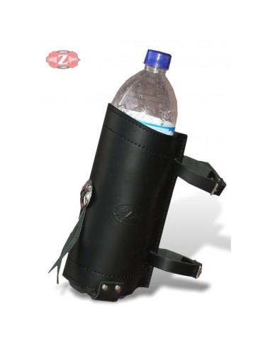 BLACK LEATHER BOTTLE HOLDER