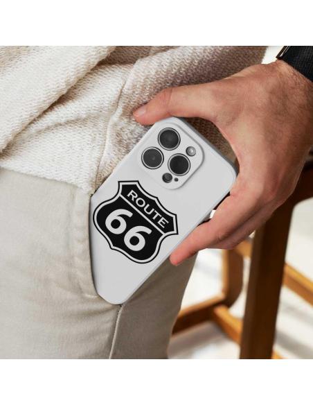 Acquista Adesivo UV con Emblema Route 66 Nero 6x6 cm a prezzo scontato