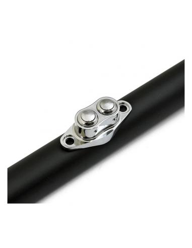 PULSADORES DOBLE D ALUMINIO CROMADO