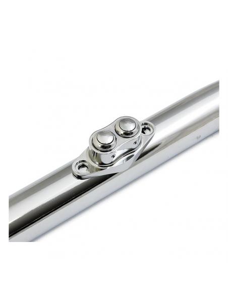 PULSADORES DOBLE D ALUMINIO CROMADO