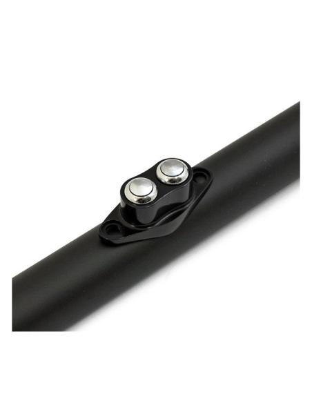 BOUTONS DOUBLE D EN ALUMINIUM NOIR