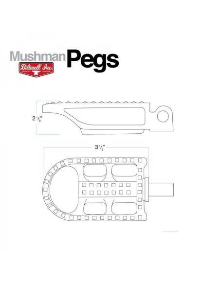 MUSHMAN PRETO BILTWELL FOOTBOARDS PARA HARLEY