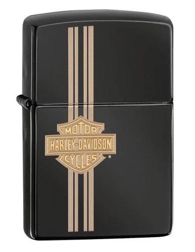 ISQUEIRO ZIPPO HARLEY-DAVIDSON PRETO OURO