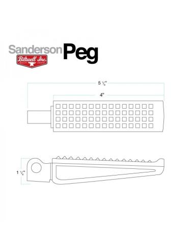SAUNDERSON FOOTPEGS H-D BLACK BILTWELL