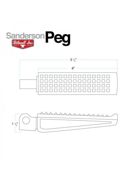 SAUNDERSON NOIR BILTWELL REPOSE-PIEDS POUR HARLEY