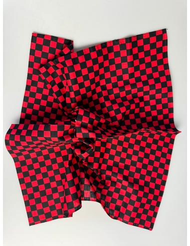 RED AND BLACK CHECKERS BANDANA SCARF