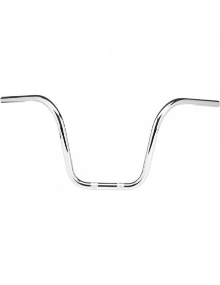 GUIDON SINGE 30CM (12") SANS TROUS BILTWELL CHROME 25MM
