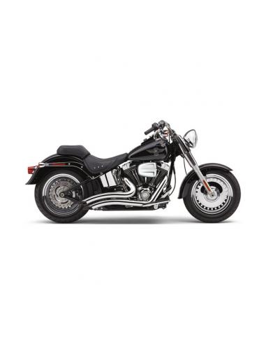 COBRA SPEEDSTER SHORT SWEPT EXHAUST IN CHROME FOR SOFTAIL 1986 TO 2006
