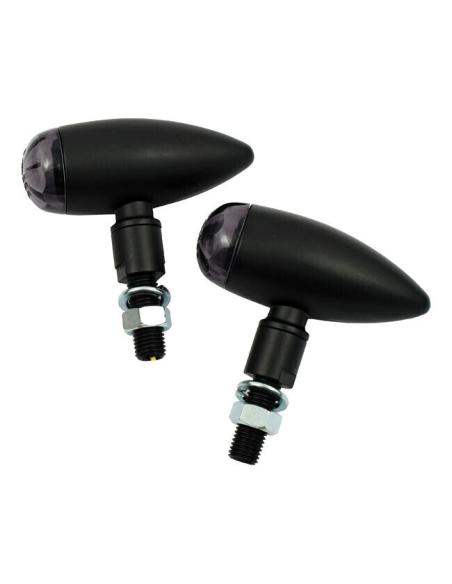 Comprar Intermitentes Micro-Bullet Aluminio Negro Lente Ahumada Homologa a precio de oferta