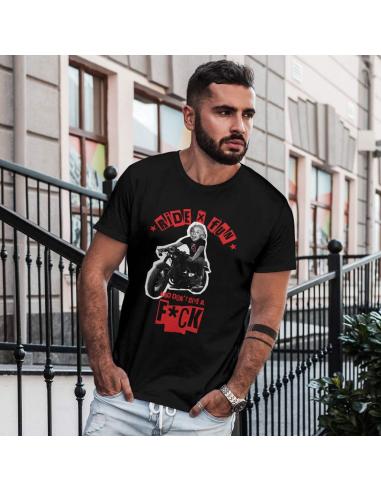 RIDE X FUN AND DONT GIVE A FUCK T-SHIRT MAN
