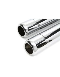 Caudas De Escape De Ponto Oco Cromado Harley Davidson Touring 95-16 2