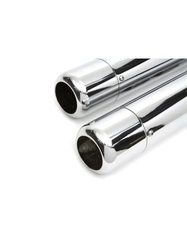 CHROME HOLLOW POINT EXHAUST TAILS HARLEY DAVIDSON TOURING 95-16