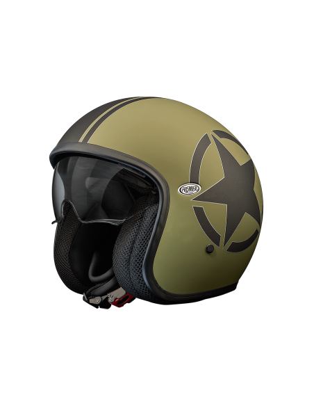 VINTAGE CAPACETE PREMIER ESTRELA VERDE MILITAR