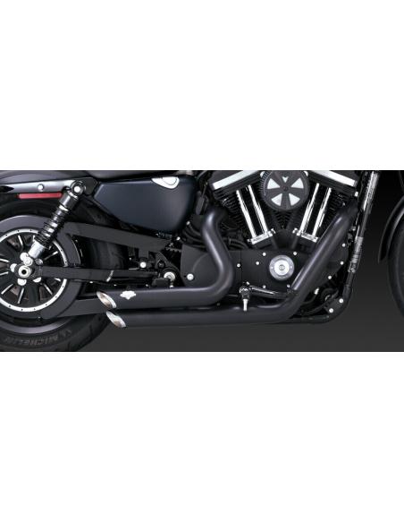 VANCE & HINES SHORTSHOTS STAGGERED PCX EXHAUST IN BLACK FOR SPORTSTER 2014-UP