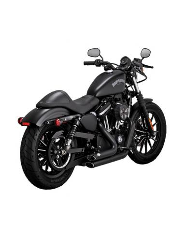 VANCE & HINES SHORTSHOTS STAGGERED PCX EXHAUST IN BLACK FOR SPORTSTER 2014-UP
