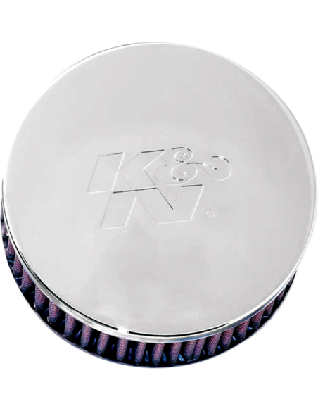 K&N 36-38 MM AIR FILTER KIT FOR MIKUNI - CHROME FINISH