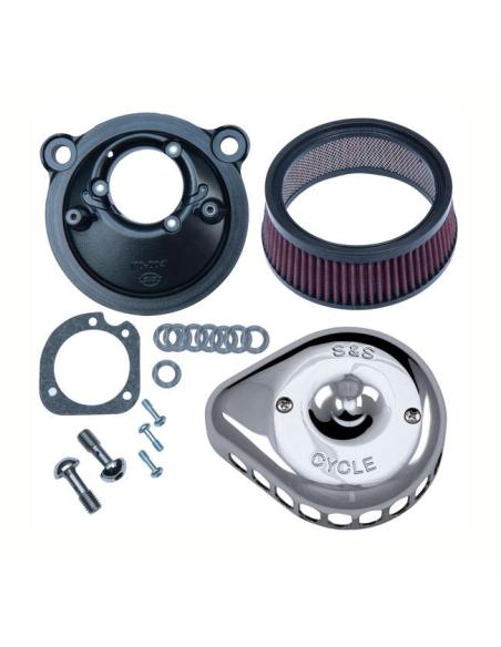 S&S MINI TEARDROP AIR CLEANER KIT FOR SPORTSTER 07-21 - CHROME