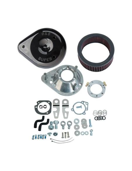 KIT DE FILTRO PRETO DE AR S&S TEARDROP PARA HARLEY SPORTSTER - MELHORIA DE DESEMPENHO E ESTILO A PARTIR DE 2007