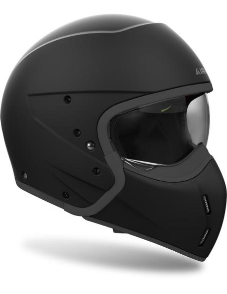 CAPACETE AIROH J110 PRETO FOSCO DUPLA APROVAÇÃO 22.06 JATO E INTEGRAL