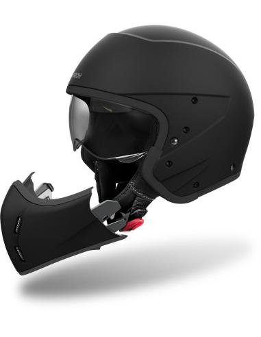 CAPACETE AIROH J110 PRETO FOSCO DUPLA APROVAÇÃO 22.06 JATO E INTEGRAL