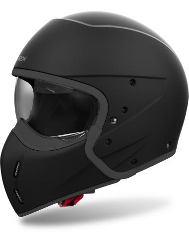 AIROH J110 HELMET MATTE BLACK DOUBLE APPROVAL 22.06 JET AND INTEGRAL