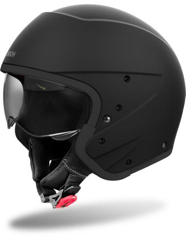 AIROH J110 HELMET MATTE BLACK DOUBLE APPROVAL 22.06 JET AND INTEGRAL