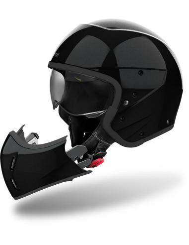Casco Airoh J110 glitter black Doble Homologación: Estilo y Seguridad