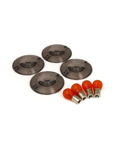 SMOKED FLAT TURN SIGNAL LENS KITS CE APROVED