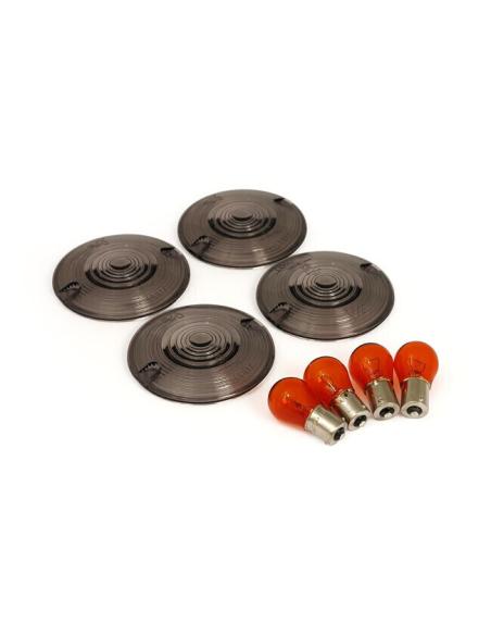 Comprar Kit Lentes Ahumadas Y Bombillas Para Harley Tipo Flat *Homologad a precio de oferta
