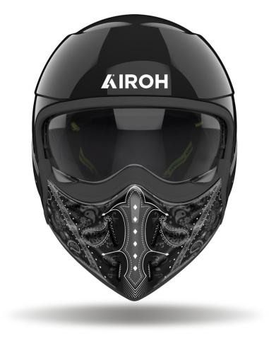 Casco Airoh J110 paisley gloss black Doble Homologación: Estilo y Seguridad