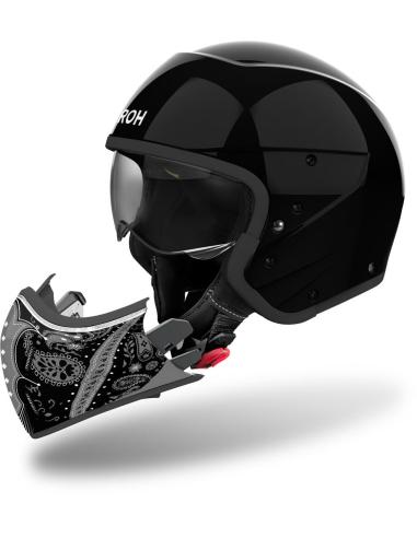 Comprar Casco Airoh J110 Paisley Gloss Black Doble Homologacion 22.06 Jet Y Integral a precio de oferta