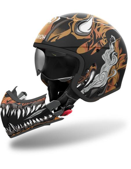 Acquista Casco Airoh J110 Oni Doppia Omologazione 22.06 Jet e Integrale a prezzo scontato